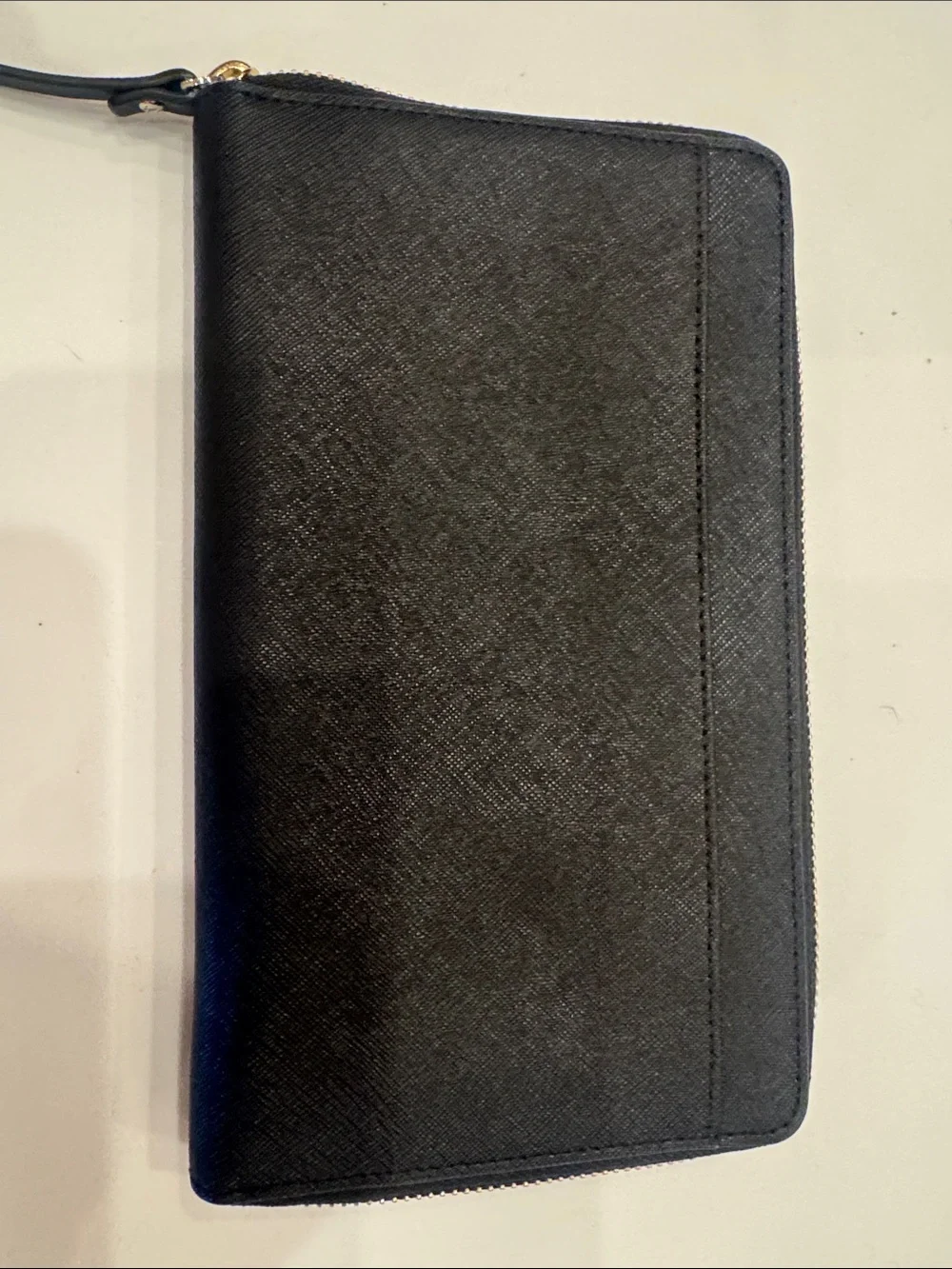 kate spade Black Zip Wristlet Wallet with Gold Accent